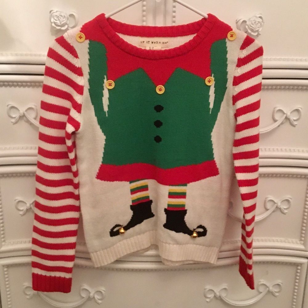 If It Were Me Christmas Elf Sweater